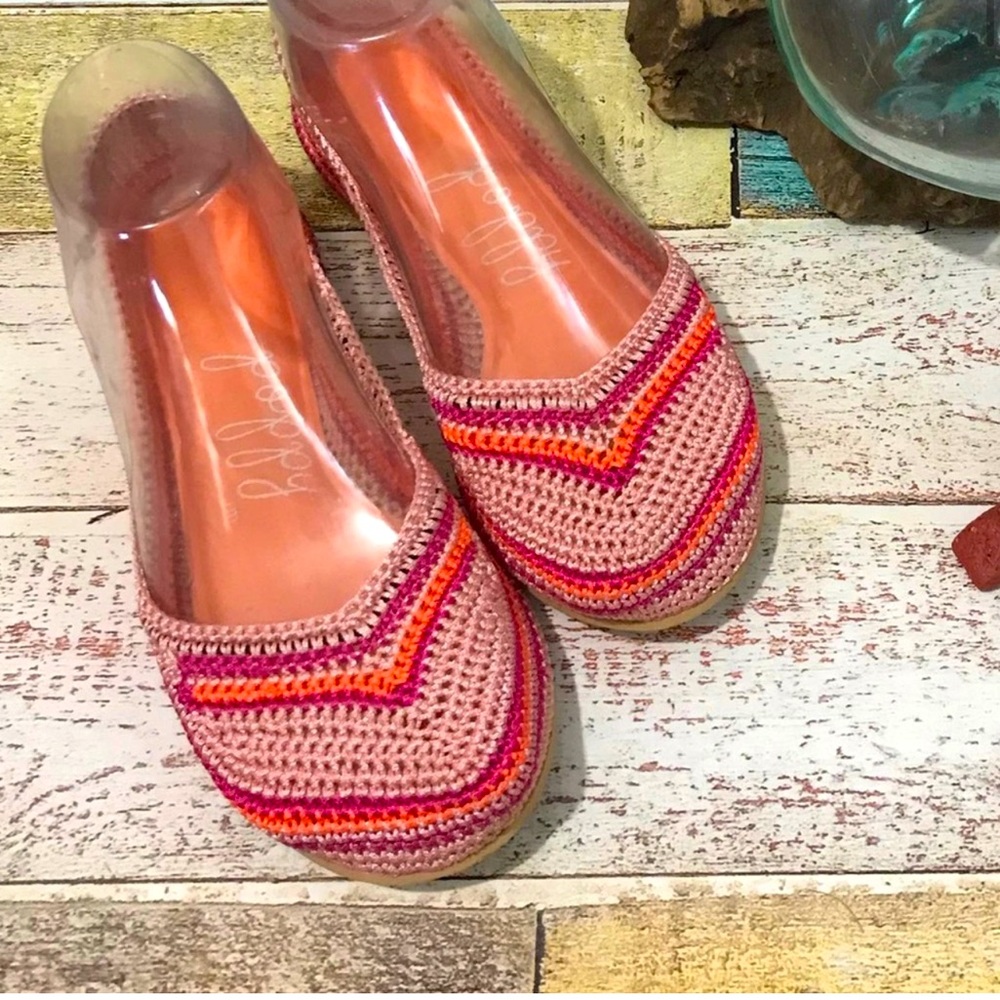Free People Poppy Lifestyle Crochet Ballet Flats